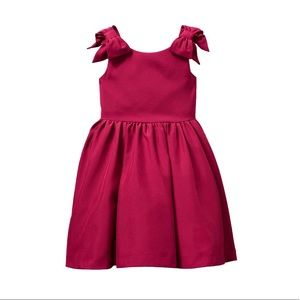Janie & Jack Bow Sleeve Burgundy Dress | Size 8